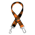 Orange Buffalo Plaid Print Dog Seat Belt