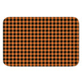 Orange Buffalo Plaid Print Indoor Door Mat
