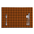 Orange Buffalo Plaid Print Placemat