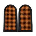 Orange Buffalo Plaid Print Skillet Handle Cover