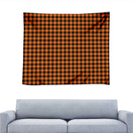 Orange Buffalo Plaid Print Tapestry