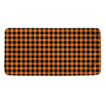 Orange Buffalo Plaid Print Towel