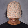 Orange Bull Terrier Pattern Print Baseball Cap