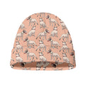 Orange Bull Terrier Pattern Print Beanie