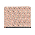 Orange Bull Terrier Pattern Print Bifold Wallet