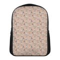 Orange Bull Terrier Pattern Print Casual Backpack