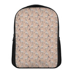 Orange Bull Terrier Pattern Print Casual Backpack