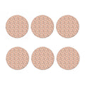 Orange Bull Terrier Pattern Print Coaster Set
