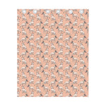 Orange Bull Terrier Pattern Print Curtain