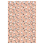 Orange Bull Terrier Pattern Print Curtain