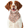 Orange Bull Terrier Pattern Print Dog Bandana