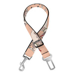 Orange Bull Terrier Pattern Print Dog Seat Belt
