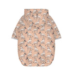 Orange Bull Terrier Pattern Print Dog Zip Up Hoodie