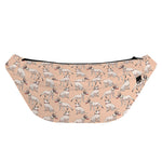 Orange Bull Terrier Pattern Print Fanny Pack