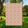 Orange Bull Terrier Pattern Print Garden Flag