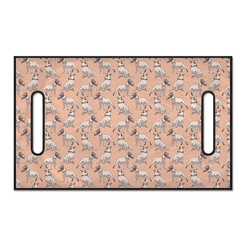 Orange Bull Terrier Pattern Print Golf Cart Seat Cover