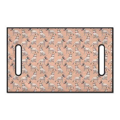 Orange Bull Terrier Pattern Print Golf Cart Seat Cover