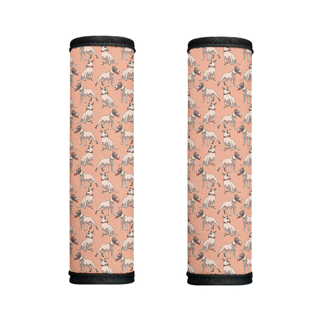 Orange Bull Terrier Pattern Print Handle Covers