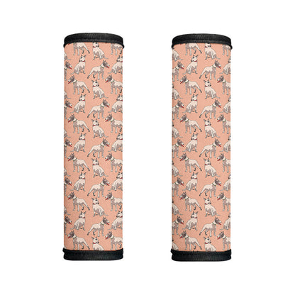 Orange Bull Terrier Pattern Print Handle Covers
