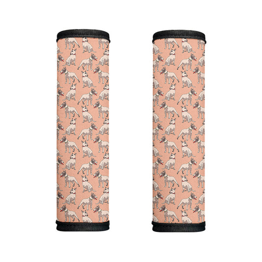 Orange Bull Terrier Pattern Print Handle Covers