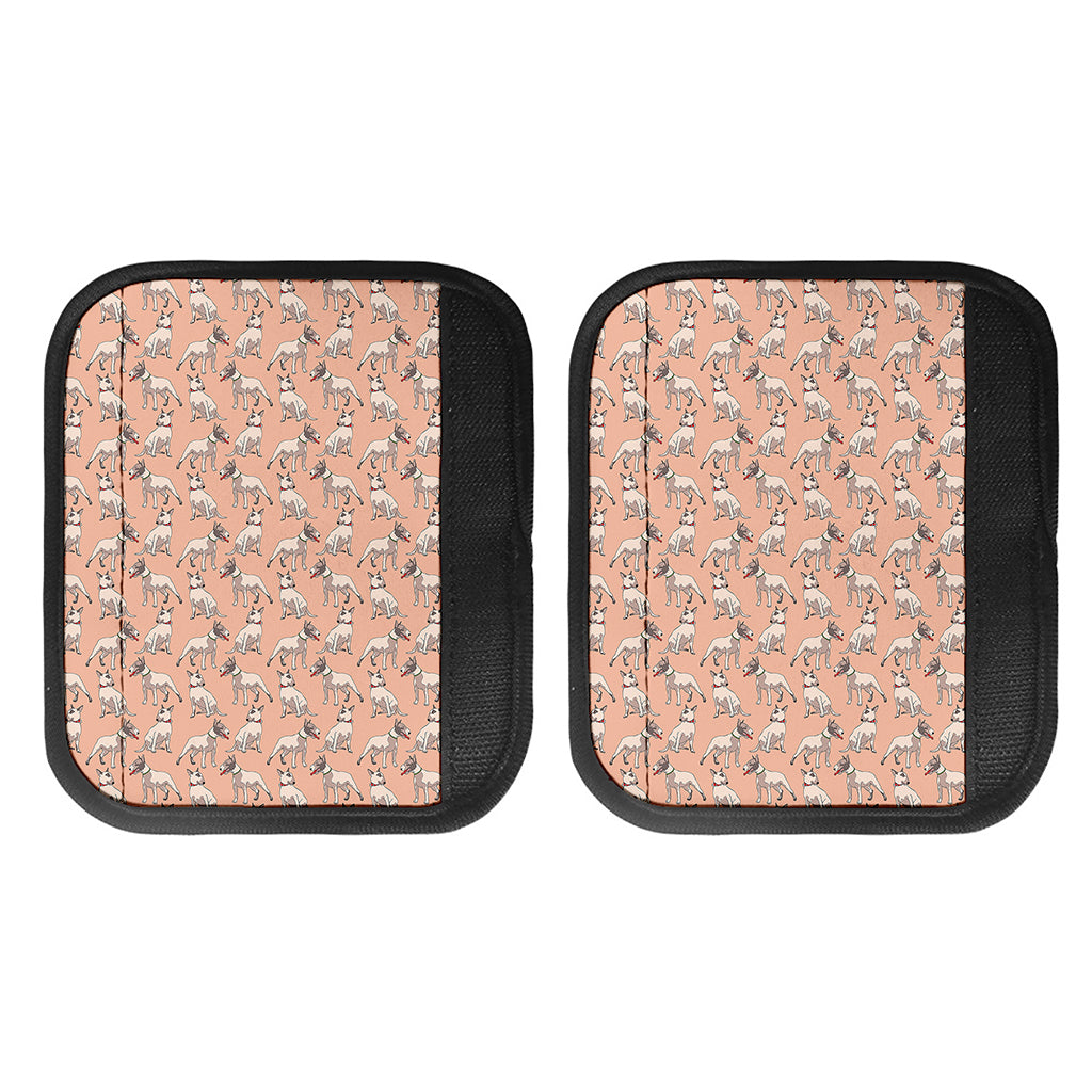 Orange Bull Terrier Pattern Print Handle Covers