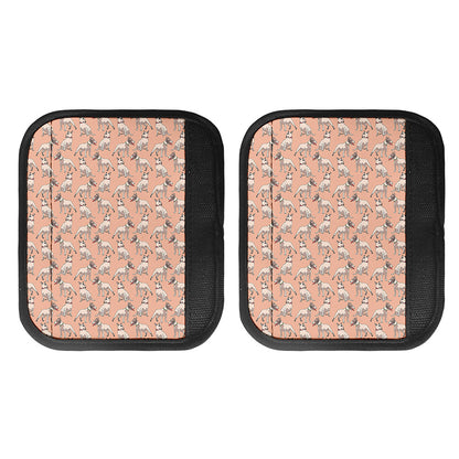 Orange Bull Terrier Pattern Print Handle Covers