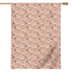 Orange Bull Terrier Pattern Print House Flag
