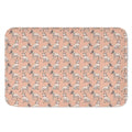 Orange Bull Terrier Pattern Print Indoor Door Mat