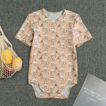 Orange Bull Terrier Pattern Print Men's Bodysuit