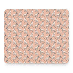 Orange Bull Terrier Pattern Print Mouse Pad