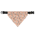 Orange Bull Terrier Pattern Print Over The Collar Dog Bandana