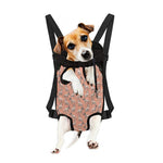 Orange Bull Terrier Pattern Print Pet Carrier Backpack