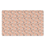 Orange Bull Terrier Pattern Print Polyester Doormat