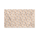 Orange Bull Terrier Pattern Print Polyester Flag