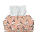 Orange Bull Terrier Pattern Print Rectangle Tissue Box Cover