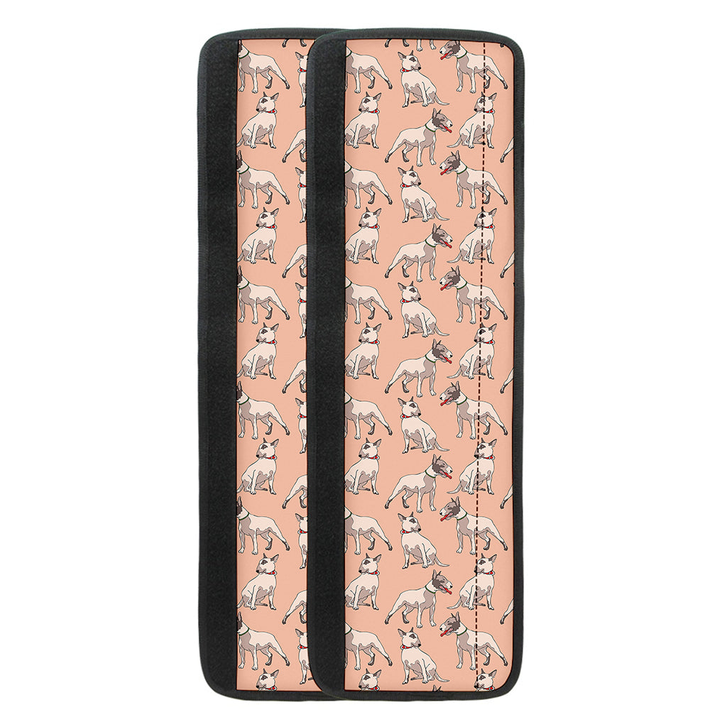 Orange Bull Terrier Pattern Print Refrigerator Handle Covers