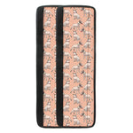 Orange Bull Terrier Pattern Print Refrigerator Handle Covers