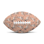 Orange Bull Terrier Pattern Print Rugby Ball