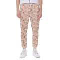 Orange Bull Terrier Pattern Print Joggers