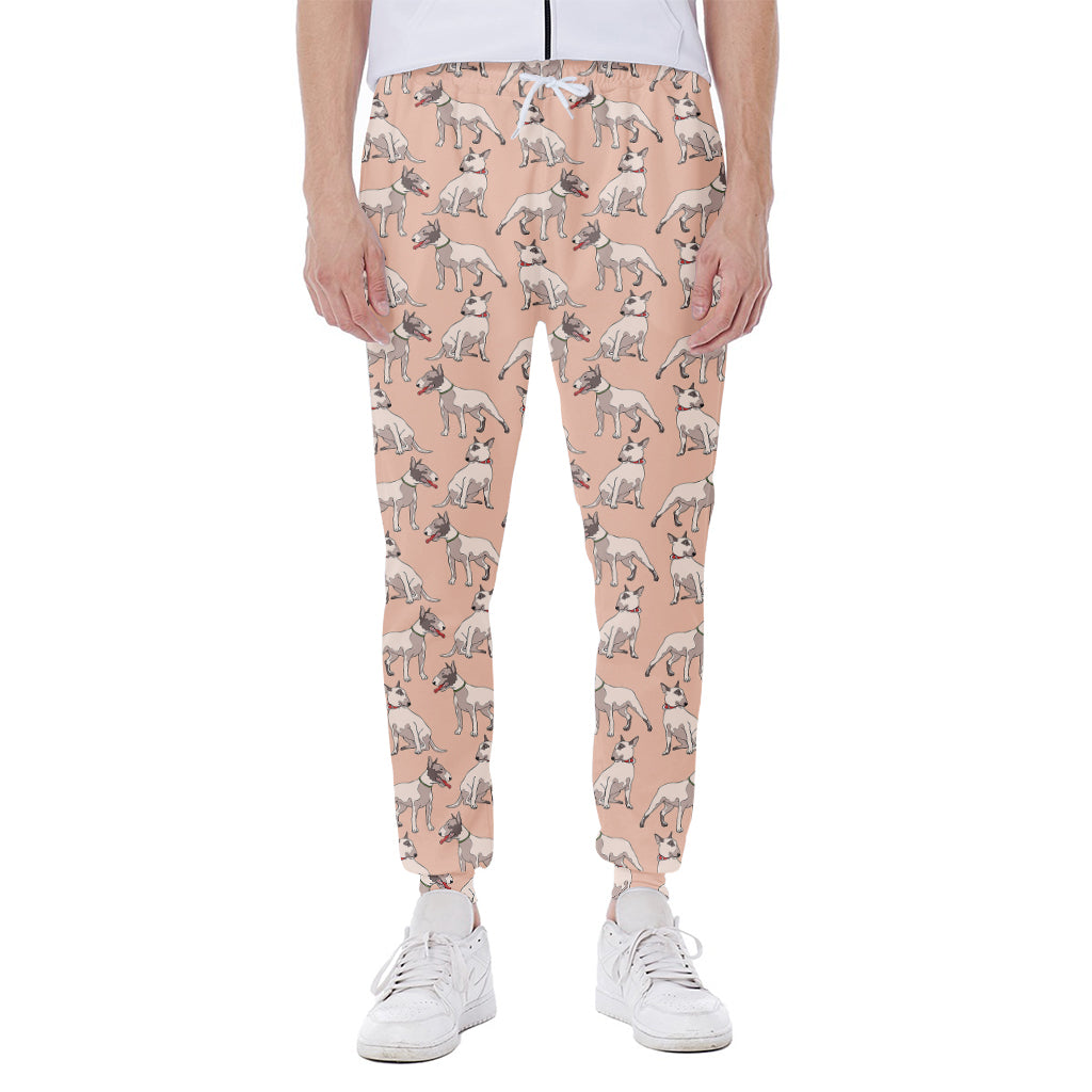 Orange Bull Terrier Pattern Print Scuba Joggers