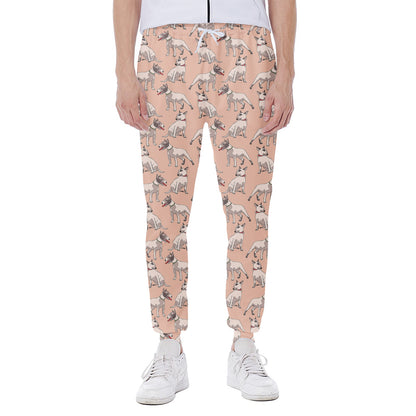 Orange Bull Terrier Pattern Print Scuba Joggers