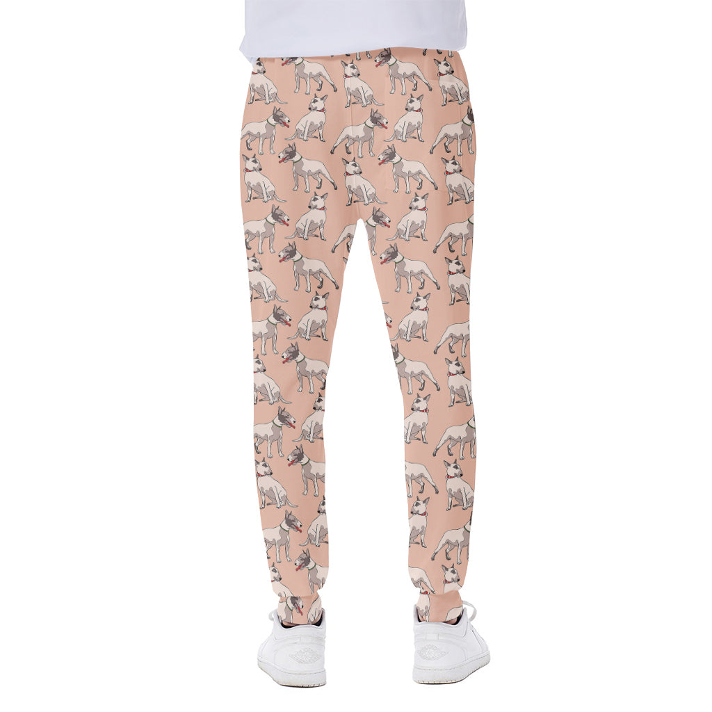 Orange Bull Terrier Pattern Print Scuba Joggers