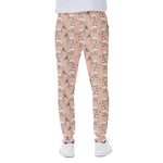 Orange Bull Terrier Pattern Print Scuba Joggers