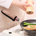 Orange Bull Terrier Pattern Print Skillet Handle Cover