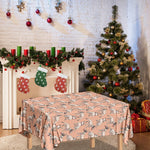 Orange Bull Terrier Pattern Print Tablecloth