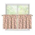 Orange Bull Terrier Pattern Print Tier Curtains