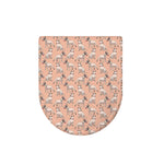 Orange Bull Terrier Pattern Print Toilet Lid Cover