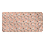 Orange Bull Terrier Pattern Print Towel