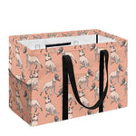 Orange Bull Terrier Pattern Print Utility Tote Bag