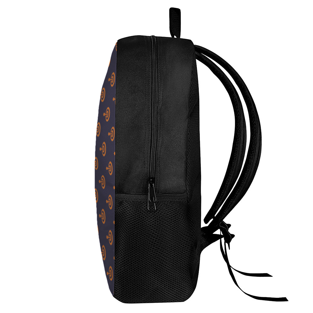Orange Bullseye Target Pattern Print 17 Inch Backpack